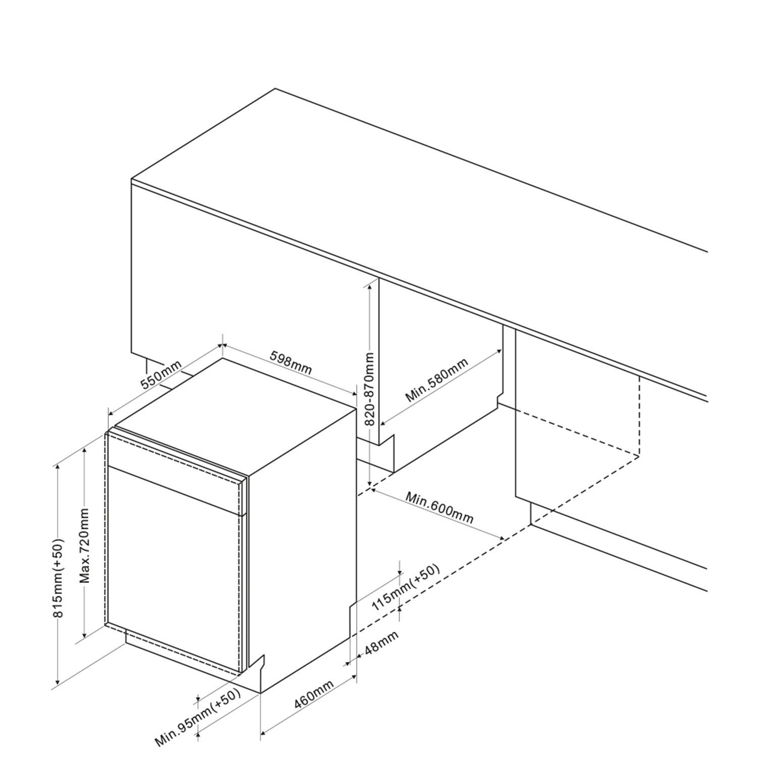 Einbau-Geschirrspueler 246704 / Skizze